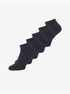 Set of five pairs of dark blue men's socks