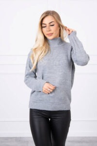 Sweater gray with high