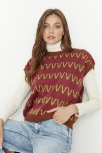 Trendyol Brown Patterned Knitwear