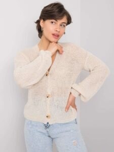 Beige openwork sweater