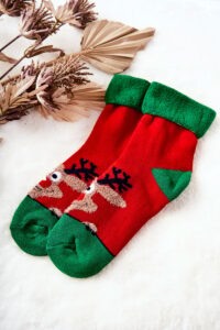 Christmas socks reindeer red