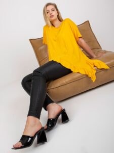 Large yellow viscose blouse