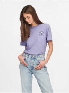 Light purple T-shirt with print JDY