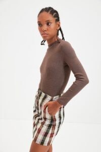 Trendyol Bodysuit - Brown -