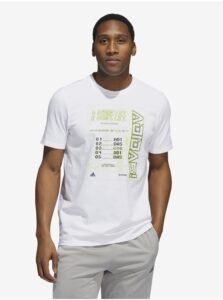 White Men's T-Shirt with Adidas Performance