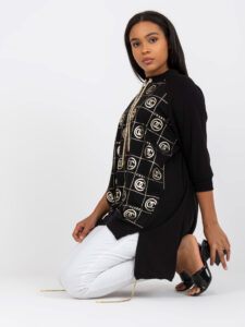 Black blouse plus size with