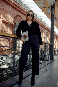 Elegant black trousers with