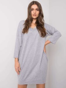 Gray cotton dress with