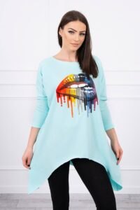 Oversize blouse with rainbow