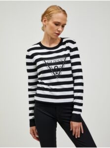 White-black Women's Striped Sweater Guess
