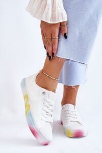Women's Sneakers with Big Star Colorful