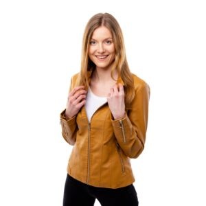 Women's leatherette jacket GLANO