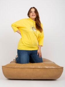 Yellow blouse oversized for everyday wear