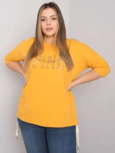 Yellow oversized blouse with