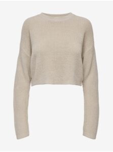 Beige ladies cropped sweater ONLY