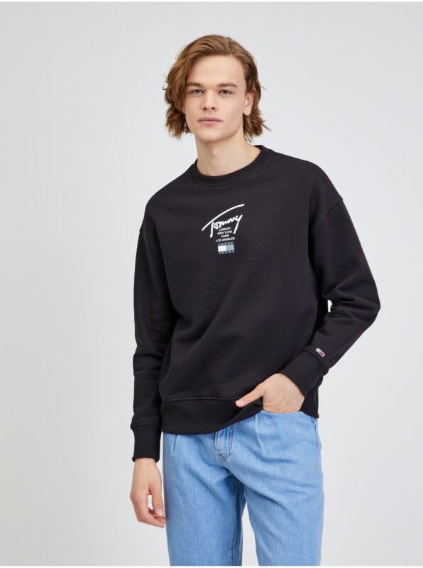 Black Men's Sweatshirt with Tommy Jeans
