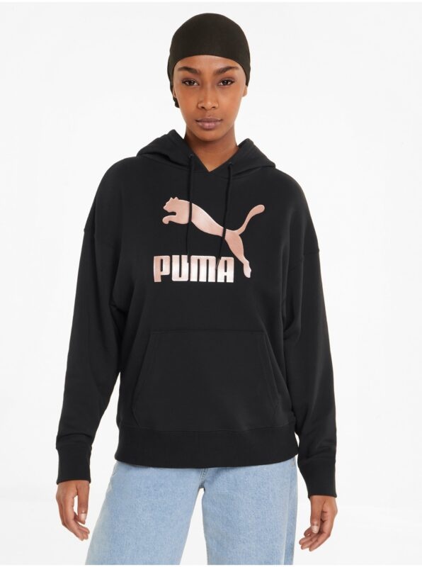 Black Women's Patterned Hoodie Puma
