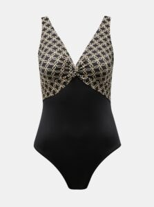 Black patterned one-piece swimwear DORINA