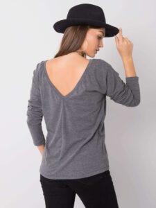 Dark grey melange blouse with