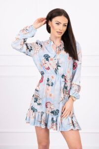 Floral dress with a tied