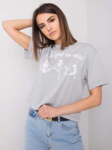 Grey T-shirt with print Piper