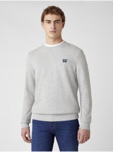 Light Grey Men's Sweatshirt Wrangler Sign