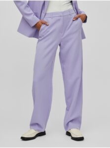 Light purple women's wide trousers VILA