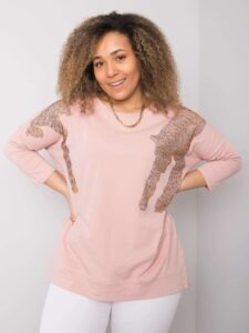 Muted pink blouse with