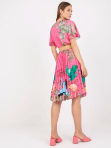 Pink summer dress with print