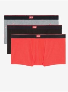 Set of three men's boxers in red