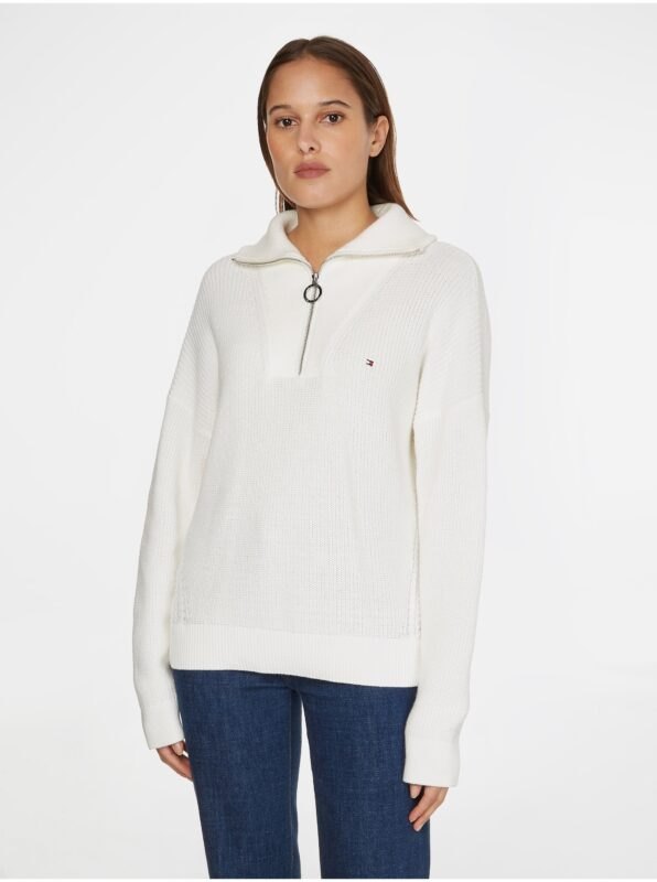 White Women's Sweater with Tommy Hilfiger