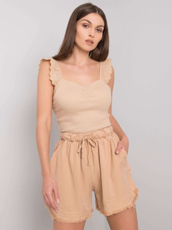 Women's camel shorts with
