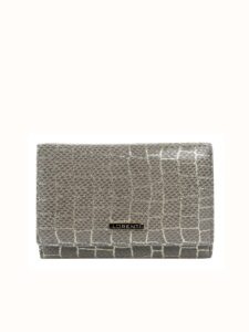 Women's grey horizontal wallet made