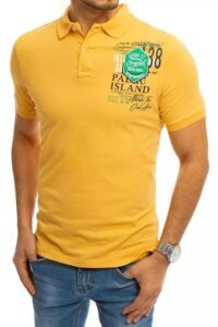 Yellow polo shirt with