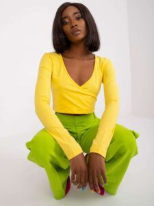 Yellow short cotton blouse Paola