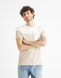 Celio Cotton T-shirt Becolered with
