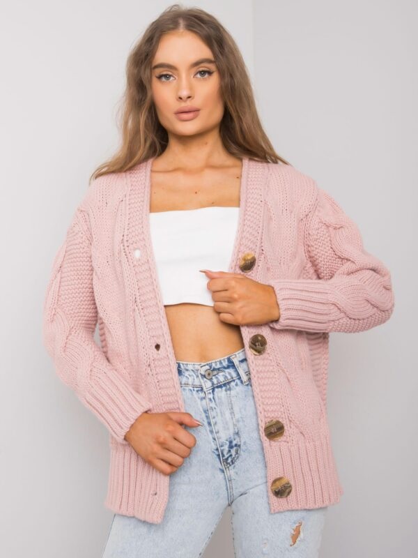 Dusty pink button sweater by