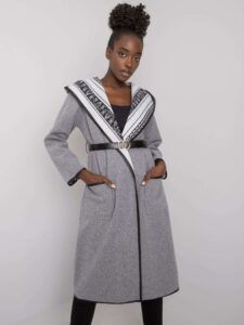 Ladies' gray melange coat with