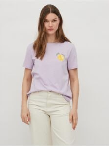Light purple T-shirt VILA Printy