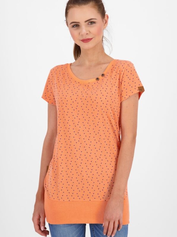 Orange Women's Patterned Long T-Shirt Alife