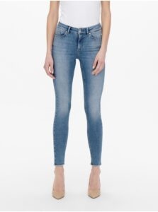 Blue Women's Skinny Fit Jeans with Embroidered