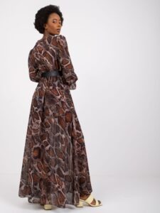 Brown dress with slits Villa