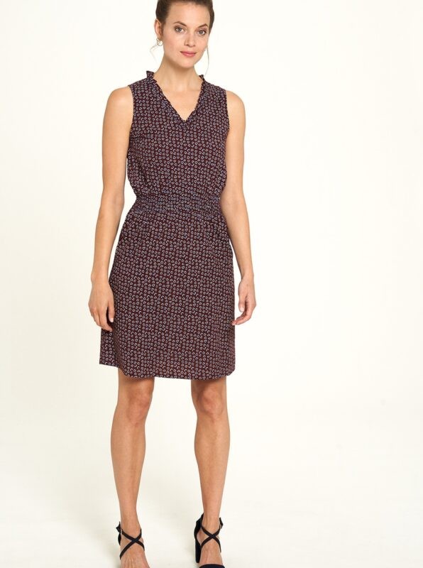 Brown patterned dress Tranquillo