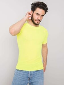 Fluo yellow men's knitted