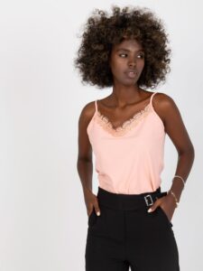 Peach tape top with