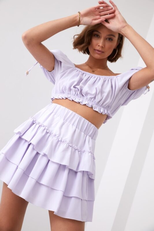 Simple lilac skirt with