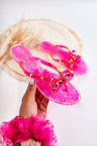 Women's rubber flip-flops pink