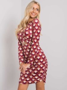 Dusty pink velor dress with