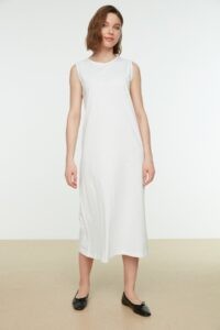 Trendyol White Sleeveless Dress
