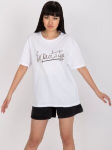 White T-shirt with application and
